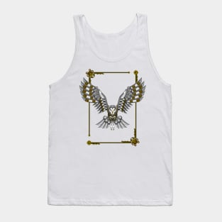 white owl and gold(no background) Tank Top